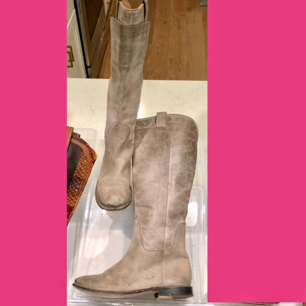 Frye Paige Tall Riding Boot, grey, size 6.5